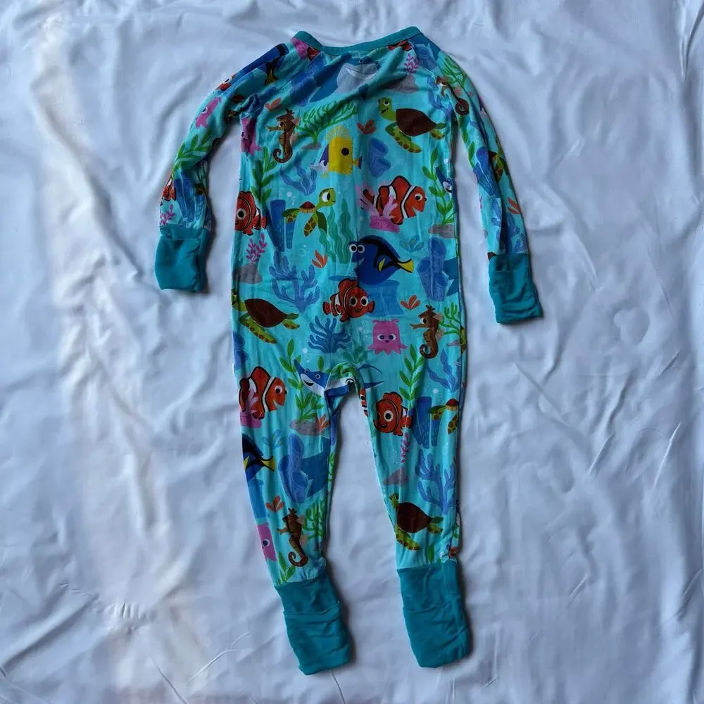 Disney X Little Sleepies Finding Nemo Nemo's Reef Bamboo Zippy Sleeper 6-12M